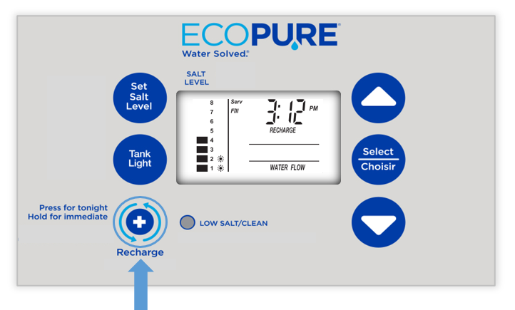 EcoPure EP Screen Recharge Display Time